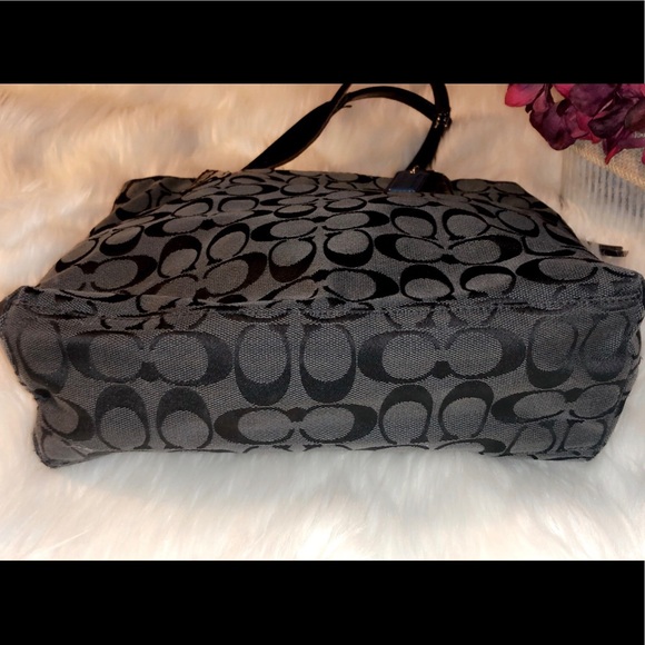 COACH Black Monogram Snake Print Tote Bag - Picture 5 of 8